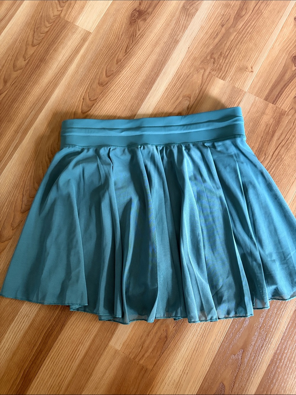 Halara High Waisted Drawstring Contrast Mesh Mini Skort Skirt Mineral Blue NWT - Picture 6 of 8
